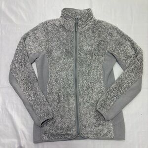 Jack Wolfskin Pine Leaf Jacket Fleece Soft Sherpa Grey Women’s Small Full Zip